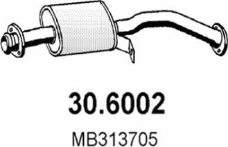 ASSO 30.6002 - Середній глушник вихлопних газів autocars.com.ua