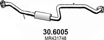 ASSO 30.6005 - Средний глушитель выхлопных газов autodnr.net