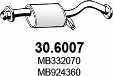 ASSO 30.6007 - Середній глушник вихлопних газів autocars.com.ua