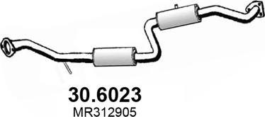 ASSO 30.6023 - Средний глушитель выхлопных газов avtokuzovplus.com.ua