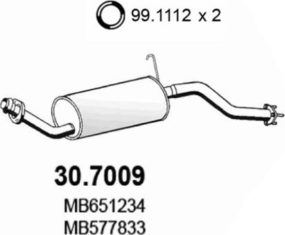 ASSO 30.7009 - Глушитель выхлопных газов, конечный autodnr.net