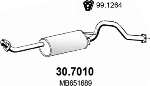 ASSO 30.7010 - Глушник вихлопних газів кінцевий autocars.com.ua