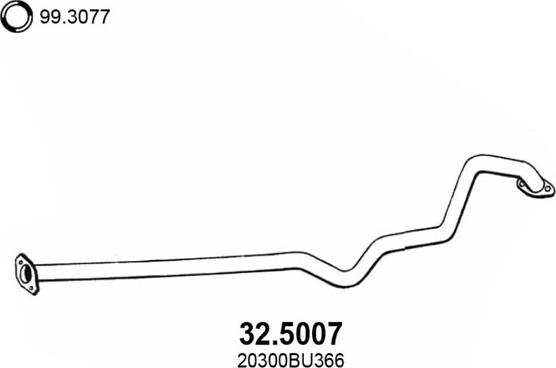 ASSO 32.5007 - Труба вихлопного газу autocars.com.ua