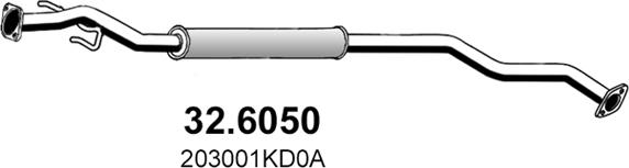ASSO 32.6050 - Средний глушитель выхлопных газов avtokuzovplus.com.ua