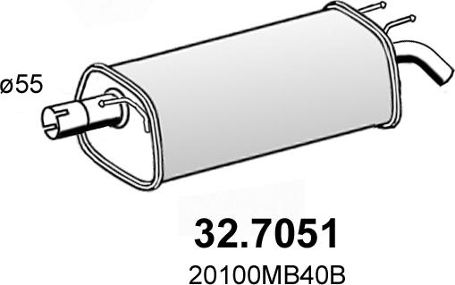 ASSO 32.7051 - Глушитель выхлопных газов, конечный autodnr.net