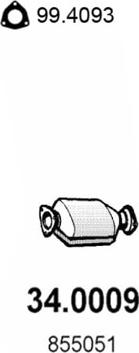 ASSO 34.0009 - Каталізатор autocars.com.ua