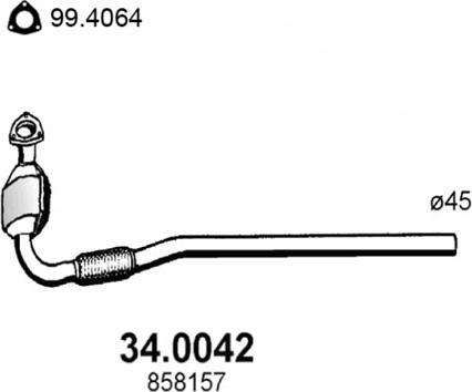 ASSO 34.0042 - Каталізатор autocars.com.ua