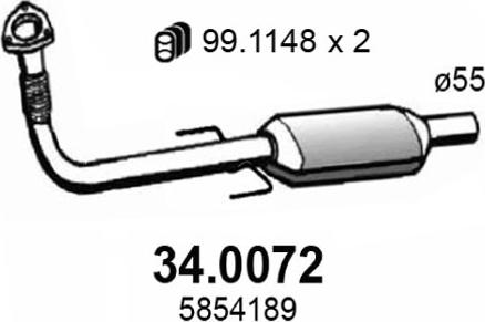 ASSO 34.0072 - Каталізатор autocars.com.ua