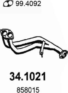 ASSO 34.1021 - Труба вихлопного газу autocars.com.ua