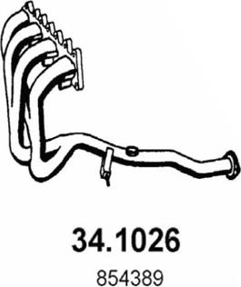 ASSO 34.1026 - Труба вихлопного газу autocars.com.ua