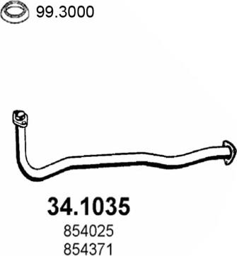 ASSO 34.1035 - Труба вихлопного газу autocars.com.ua