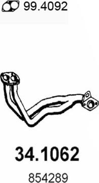 ASSO 34.1062 - Труба вихлопного газу autocars.com.ua