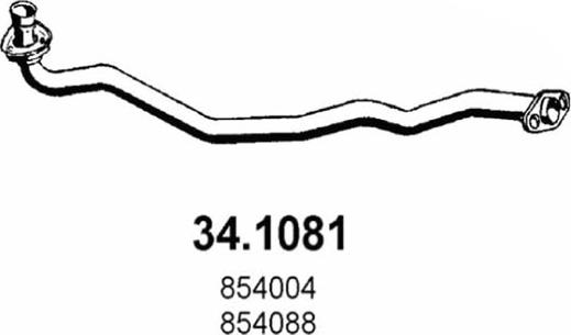 ASSO 34.1081 - Труба вихлопного газу autocars.com.ua