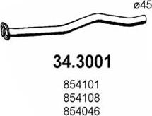 ASSO 34.3001 - Труба вихлопного газу autocars.com.ua