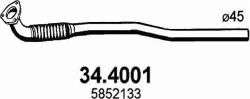 ASSO 34.4001 - Труба вихлопного газу autocars.com.ua