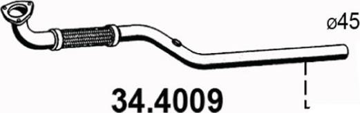 ASSO 34.4009 - Труба вихлопного газу autocars.com.ua