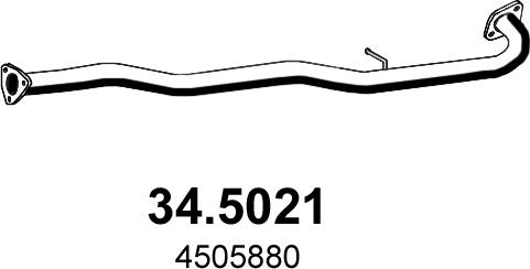 ASSO 34.5021 - Труба вихлопного газу autocars.com.ua