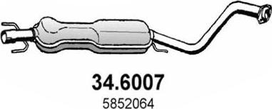 ASSO 34.6007 - Средний глушитель выхлопных газов avtokuzovplus.com.ua