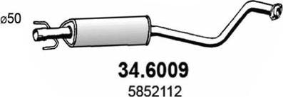 ASSO 34.6009 - Средний глушитель выхлопных газов avtokuzovplus.com.ua