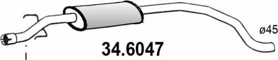 ASSO 34.6047 - Средний глушитель выхлопных газов autodnr.net