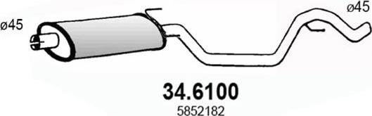 ASSO 34.6100 - Средний глушитель выхлопных газов autodnr.net