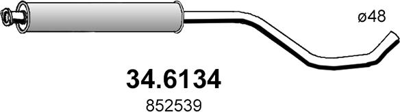 ASSO 34.6134 - Средний глушитель выхлопных газов avtokuzovplus.com.ua