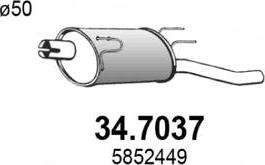 ASSO 34.7037 - Глушитель выхлопных газов, конечный avtokuzovplus.com.ua