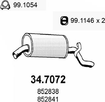 ASSO 34.7072 - Глушитель выхлопных газов, конечный autodnr.net