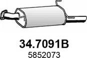 ASSO 34-7091B - Глушитель выхлопных газов, конечный autodnr.net