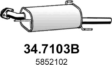 ASSO 34.7103B - Глушник вихлопних газів кінцевий autocars.com.ua