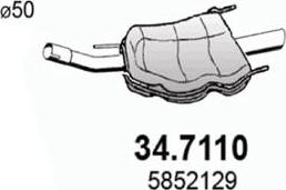 ASSO 34.7110 - Глушитель выхлопных газов, конечный avtokuzovplus.com.ua