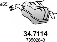 ASSO 34.7114 - Глушитель выхлопных газов, конечный avtokuzovplus.com.ua