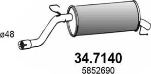 ASSO 34.7140 - Глушитель выхлопных газов, конечный avtokuzovplus.com.ua
