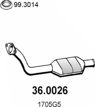 ASSO 36.0026 - Каталізатор autocars.com.ua