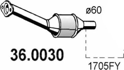 ASSO 36.0030 - Каталізатор autocars.com.ua