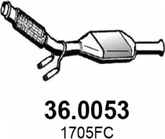 ASSO 36.0053 - Каталізатор autocars.com.ua