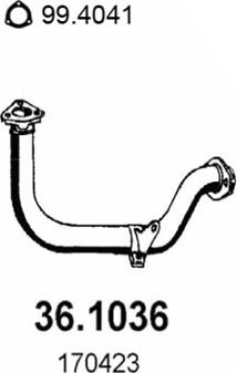 ASSO 36.1036 - Труба вихлопного газу autocars.com.ua