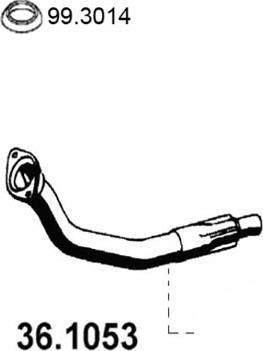 ASSO 36.1053 - Труба вихлопного газу autocars.com.ua