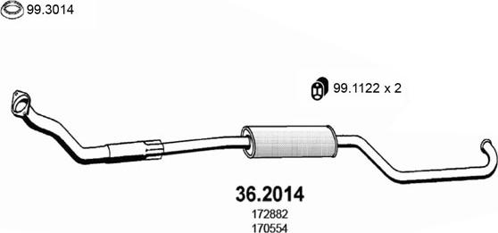 ASSO 36.2014 - Предглушітель вихлопних газів autocars.com.ua