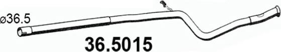 ASSO 36.5015 - Труба выхлопного газа avtokuzovplus.com.ua