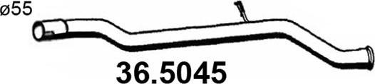 ASSO 36.5045 - Труба вихлопного газу autocars.com.ua