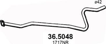 ASSO 36.5048 - Труба вихлопного газу autocars.com.ua