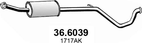 ASSO 366039 - Средний глушитель выхлопных газов avtokuzovplus.com.ua