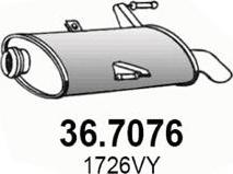 ASSO 36.7076 - Глушник вихлопних газів кінцевий autocars.com.ua