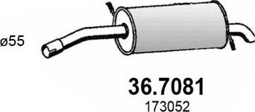 ASSO 36.7081 - Глушитель выхлопных газов, конечный avtokuzovplus.com.ua