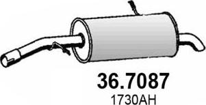 ASSO 36.7087 - Глушник вихлопних газів кінцевий autocars.com.ua