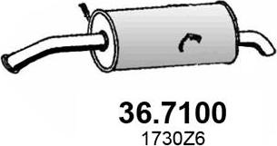 ASSO 36.7100 - Глушник вихлопних газів кінцевий autocars.com.ua