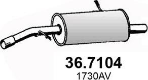 ASSO 36.7104 - Глушитель выхлопных газов, конечный avtokuzovplus.com.ua