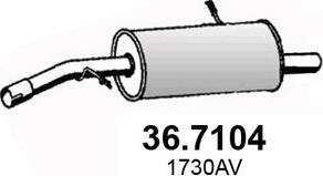 ASSO 36.7104 - Глушник вихлопних газів кінцевий autocars.com.ua