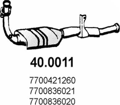 ASSO 40.0011 - Каталізатор autocars.com.ua